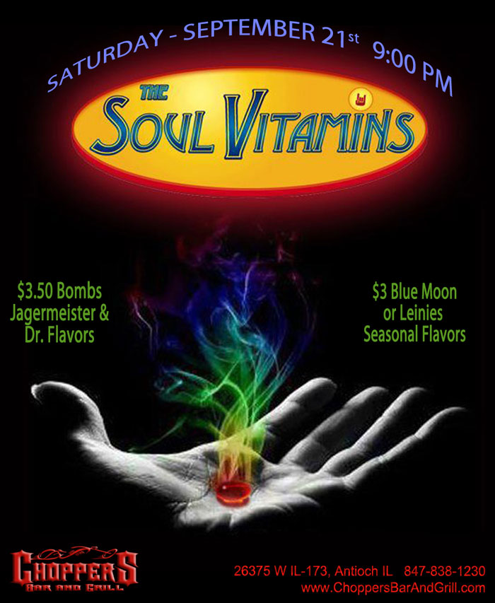 Saturday, September 21, 2013 9pm - Soul Vitamins Band