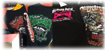 Everyone loves our Choppers T-shirts and Sweatshirts. Now you can own them too! Below is just a few images of items we have. We will be adding more pics soon. Stop in and get some for yourself and all your loved ones!