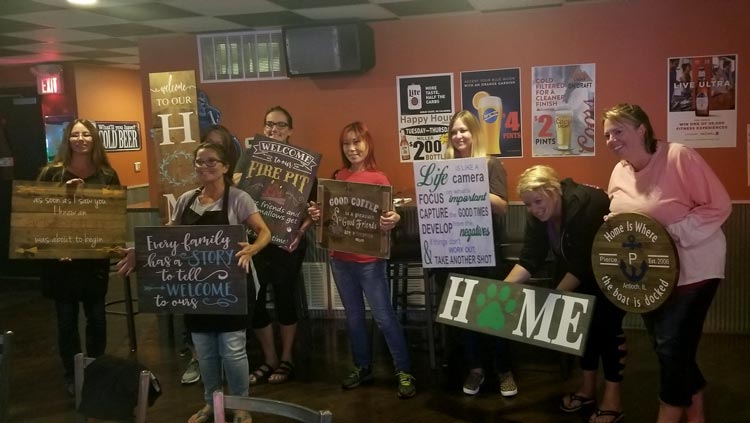 DIY Wood Sign Workshop November 14, 2018  6-8PM. YOU MUST PRE-REGISTER TO ATTEND!! SIGN UP BEFORE IT'S FULL!!

Come enjoy a great time and bring some friends! You will get to take home a wonderful piece that you created!

Choose from any of Creative Expressions Galena designs or have them custom design something for you! Please check out the Gallery page on their website to see designs and prices. Cost depends on size of sign you pick. It ranges from $50- $85. Custom designs may cost $20 more for design time. 

PLEASE KEEP IN MIND THAT YOU MUST SIGN UP AHEAD OF TIME SO THEY CAN HAVE YOUR MATERIALS READY FOR YOU!