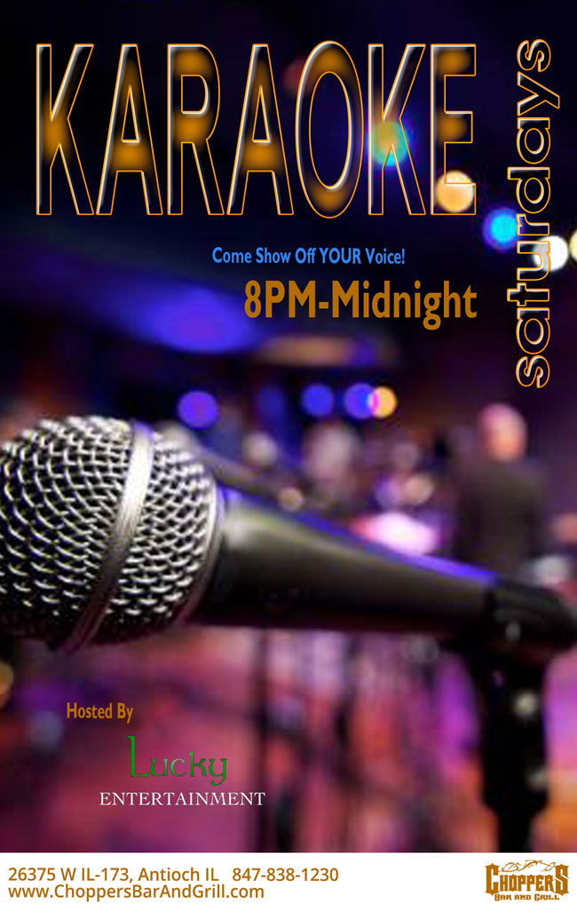 Saturdays just got better! Karaoke is back! Every Saturday night 8pm till Midnight. Lucky Entertainment is hosting. $3.50 Bombs (Jagermeister or Dr flavors). Happy Hour 8pm-10pm $3 Shots of Fire Ball or Jack Fire