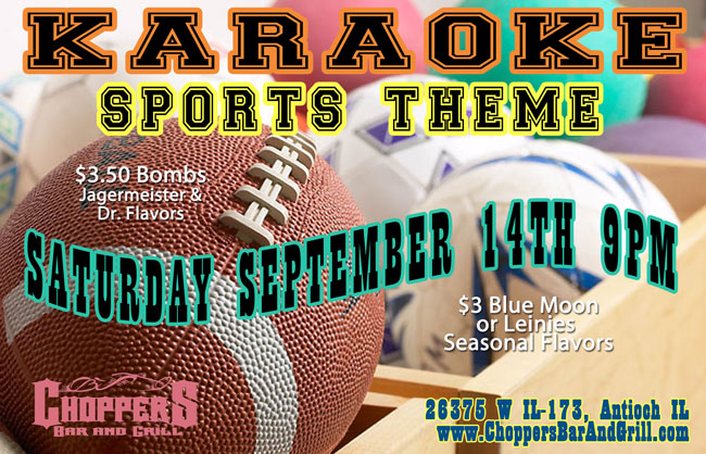 Karaoke - Back the 80’s Saturday May 25th, 2013. Drink Specials: $3.5o Bombs (Jagermeister and Dr. Flavors and $3 Blue Moon or Leinies Seasonal Flavors