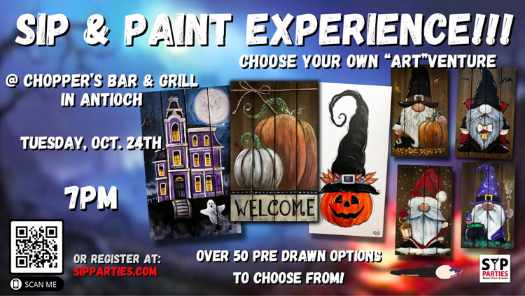 Join us for this fun Paint Your Pet SIP & Paint Party! SIP Parties is a unique twist on your typical SIP & Paint party experience! Enjoy a lively performance that brings humor and audience interaction to detailed art instruction.  Whether you’re looking to do a girls night out or enjoy a date night with the hubby, this is a perfect local activity.